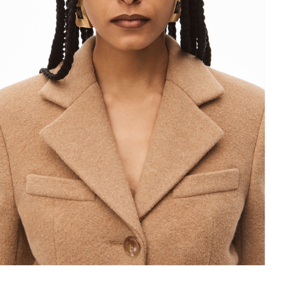 ALEXANDER WANG FITTED LONG WOOL COAT - Picture 5 of 9